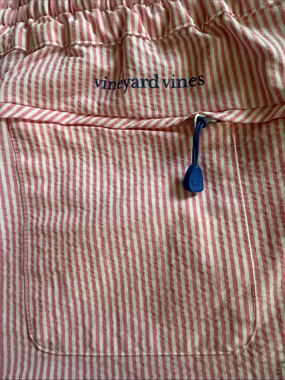 Vineyard Vines Pink Striped Drawstring Athletic Shorts - Picture 7 of 9